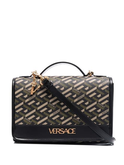 versace la greca signature shoulder bag|versace greek shoulder bag.